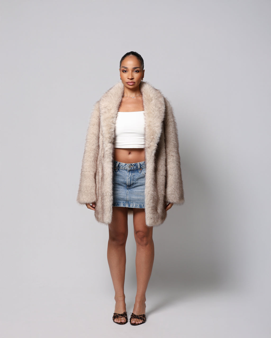 LUISA COAT - WOLF