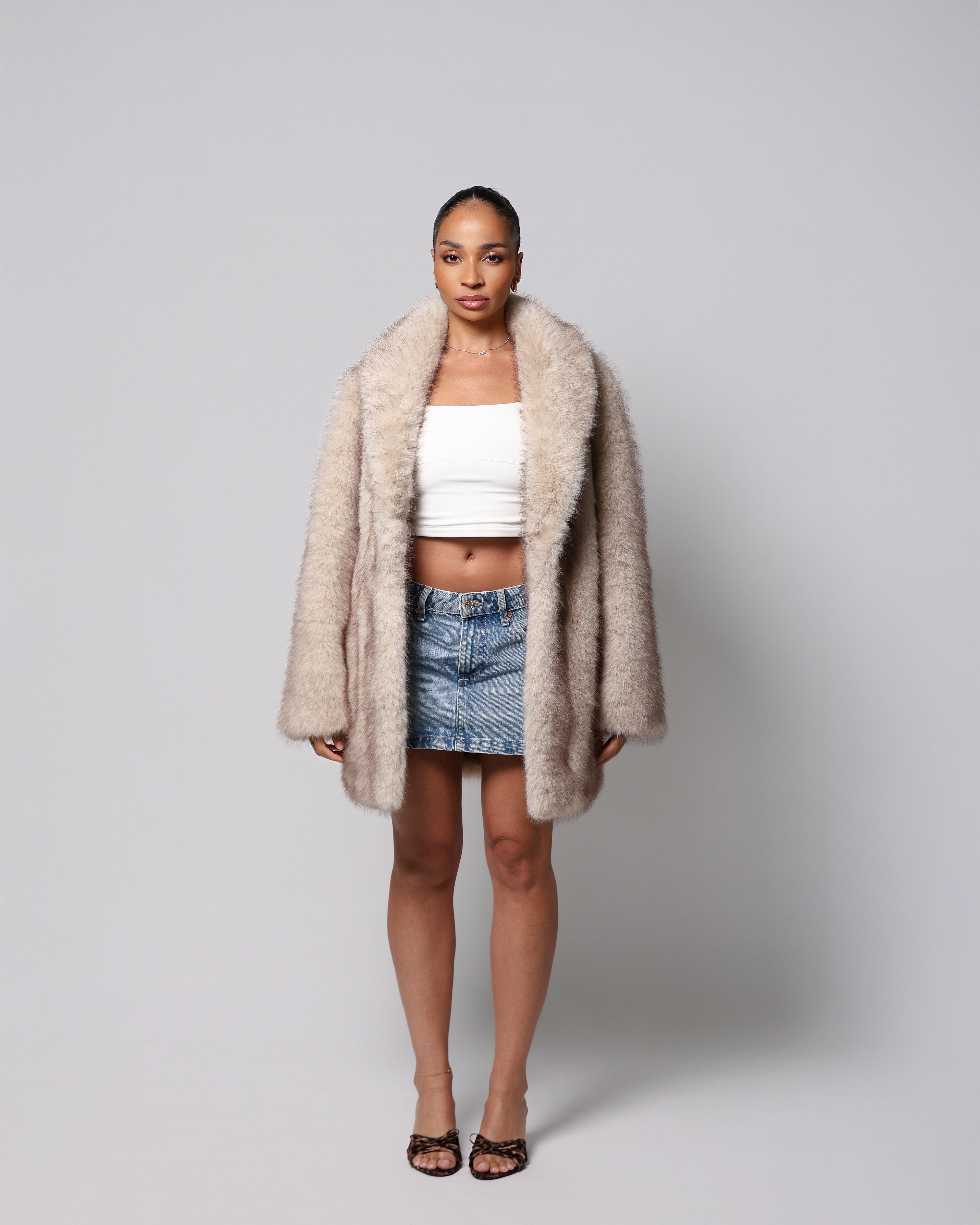 LUISA COAT - WOLF